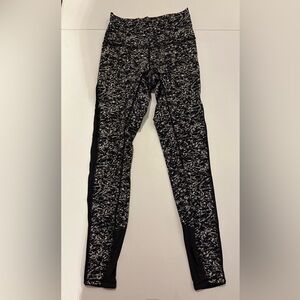 Lululemon Athletica Black and White Abstract Leggings